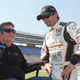 Verizon IndyCar Series team owner Sam Schmidt with driver Alex Tagliani, pictured during qualifying at the Firestone Twin 275 at Texas Motor Speedway in 2011. Photo credit: AP Images/Jeffery Washington